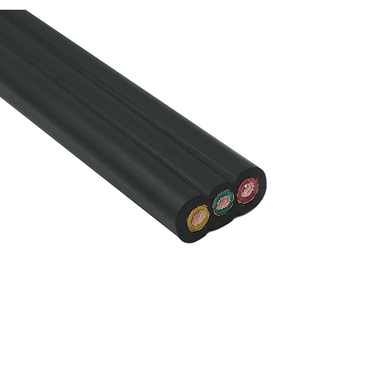 Cabo plano de elevador com isolamento de PVC com núcleo de cobre e bainha de PVC blindado