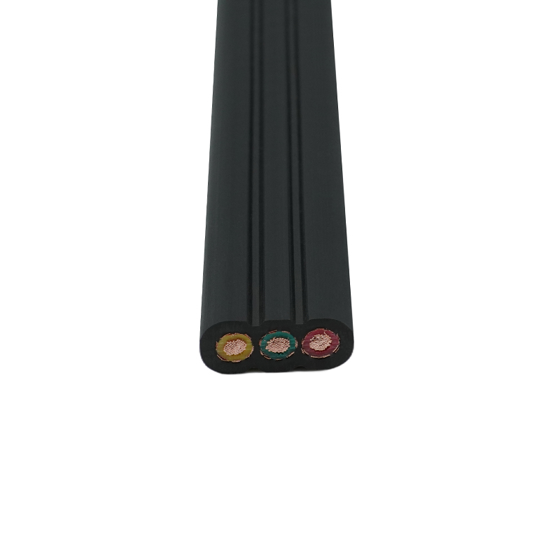 Cabo plano de elevador com isolamento de PVC com núcleo de cobre e bainha de PVC blindado