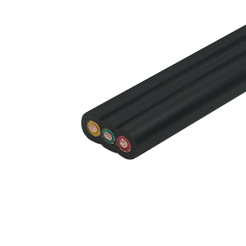 Cabo plano de elevador com isolamento de PVC com núcleo de cobre e bainha de PVC blindado