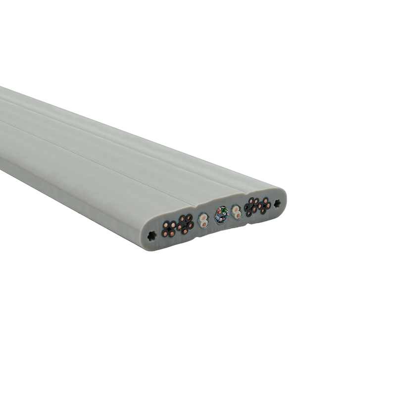 Cabo plano do elevador com isolamento de PVC com núcleo de cobre e bainha de PVC com fio de aço