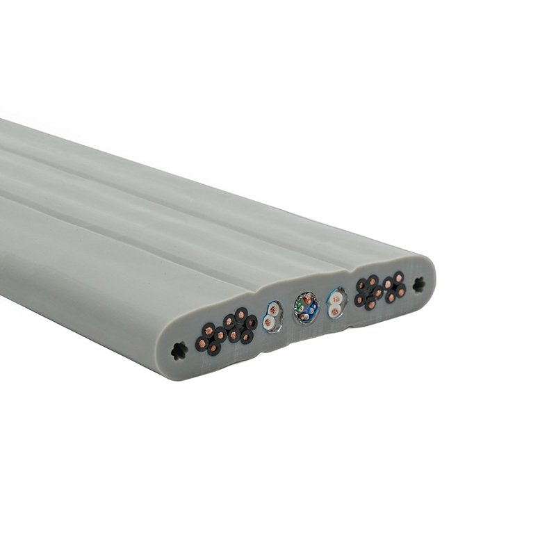 Cabo plano do elevador com isolamento de PVC com núcleo de cobre e bainha de PVC com fio de aço